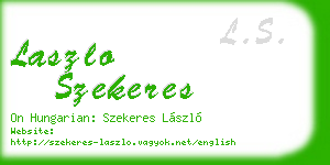 laszlo szekeres business card
