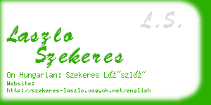 laszlo szekeres business card